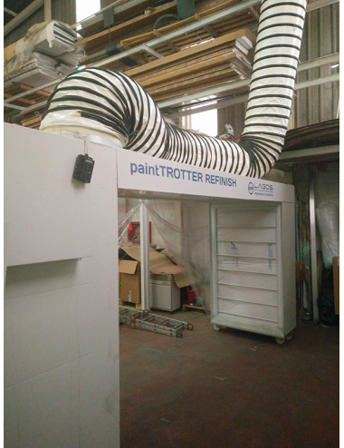 Mobiele Spuitcabine Met Externe Afvoer, 2,2 Kw, 4.300 X 1100 X 2160